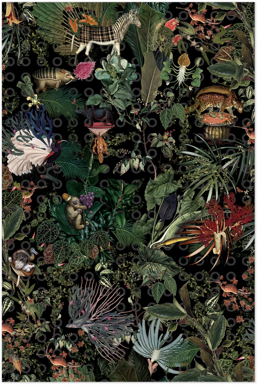 Carpet Extinct Animals Menagerie Rectangle